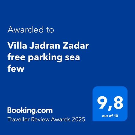 Villa Jadran Zadar Free Parking Sea View المظهر الخارجي الصورة